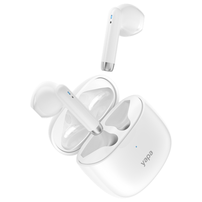 White Yapa Pro Wireless Earbuds | True Wireless Earbuds | Wireless Earbuds | the Best Wireless Earbuds | Best Sound Quality Wireless Earbuds | High Quality Earbuds | Yapa Electronics